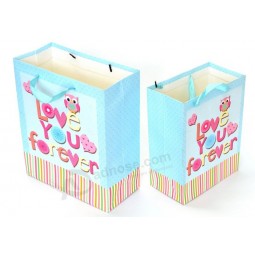 Custom Printing Shopping Paper Bags with Ribbon Handle