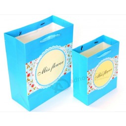 Graceful Multi Color Flower Printing Paper Bags with high quality