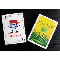 Paper Poker Playing Cards of Play Nine Golf Customized with high quality