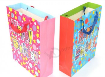 Custom Happy Birthday Gift Packaging Paper Bag with high quality