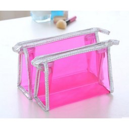 Wholesale customized high-end Grid Fashionable Waterproof PVC Cosmetic Bag