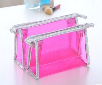 Wholesale customized high-end Grid Fashionable Waterproof PVC Cosmetic Bag