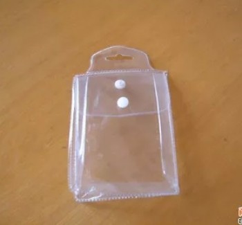 En gros personnalisé haut-Fin petit sac imperméable à l'eau transparent de bouton de Pvc
