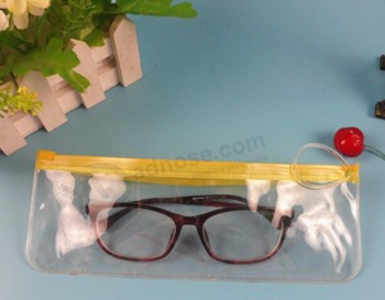 批发定制高-结束PVC透明自封塑料袋眼镜袋