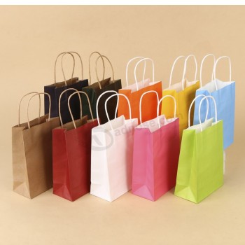 Custom Printed Kraft Paper Shopping Bag with Twisted Handle