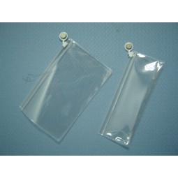 Wholesale customized higjh-end Round Pull Ring Transparent Small Flat Pocket