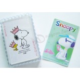 Design snoopy a buon mercato carte da gioco di poker personalizzate per la promozione