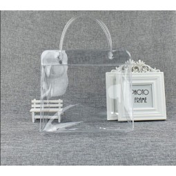 Customized high-end Hot Pressing PVC Transparent Plastic Advertising Cosmetic Bag Customization