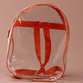 定制高-结束透明果冻袋热PVC儿童背包