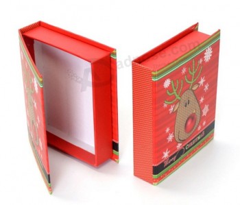 Рождественский подарок книги форме бумажный ящик с магнитным закрытием