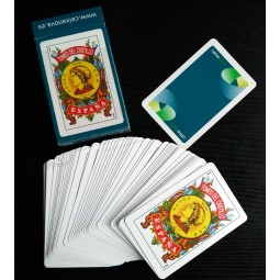 Großhandelsspanish kundenspezifische Spielkarten des Papiers/Naipes