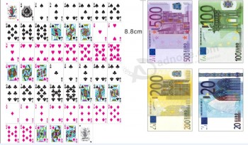 Euro ontwerp papieren Speelkaarten/PokerSpeelkaarten met euro-ontwerp