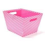 Polka DOT Paper Storage Boxes with Handle with high quality