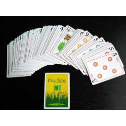 Paper Poker Playing Cards of Play Nine Golf Customized