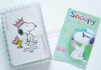 SNãoopy deSiGn perSonalizado papel poker joGando CarrotaS para promoção