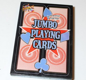 ジャンボサイズの紙のトランプカード (105*165Mm) /ポーカーカード