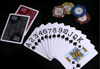 포커 스타 100 % 플라스틱 Pvc 포커 카드 놀이
