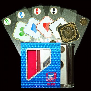 прозрачные пластиковые пвх игральные карты