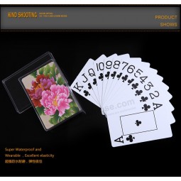 Flower Design 100% New PVC Plastic Playing Cards with high quality