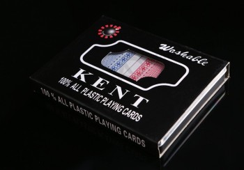 Kent 100% Plastic PVC Poker Playing Cards with high quality