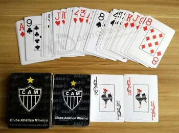 100% Pure New Plastic PVC Playing Cards for Brazil Cam Football Club with high quality