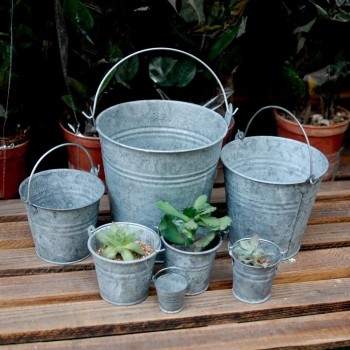 Hot -Sale Galvanized Metal Garden Buckets Custom