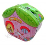 Apple Tree House Shape Tin Coin Banks Custom