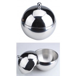 Ball Shape Stainless Steel Ice Bucket - Hammered Custom 