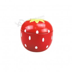 Strawberry Shape Milk Candy Tin Box Custom 