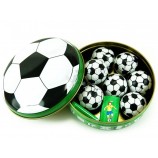 Football Design Christmas Ball Tin for Chocolate and Chewing Gum Custom 