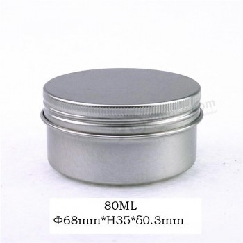 80ml Aluminum Cosmetic Tin Can with Screw Cap Custom