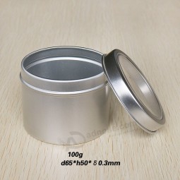 100g Aluminum Seamless Candle Tin Cans with Clear Lids Custom 