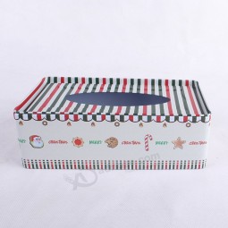 Wholesale Rectangle Tissue Tin Box Christmas Promotion Gifts