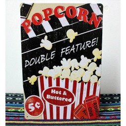 Popcorn Zinn Metall PoSter/Zeichen Brauch 