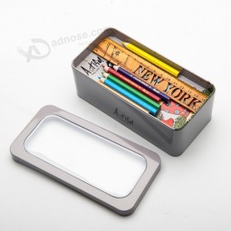 Double-Decked Stationery Tin Case