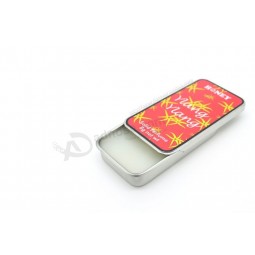 Solid Perfume Sliding Lid Tin Box Factory 