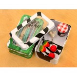 Custom Double-Decked Stationery Tin Case with Window