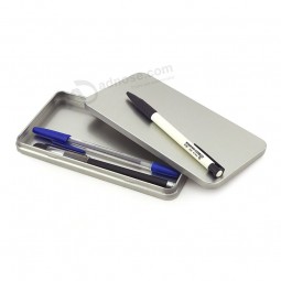 Tin Box Silver Metal Pencil Case Custom 