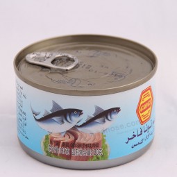 оптовая 2-х круглая консервная банка тунца для рыбного консервного производства 185г