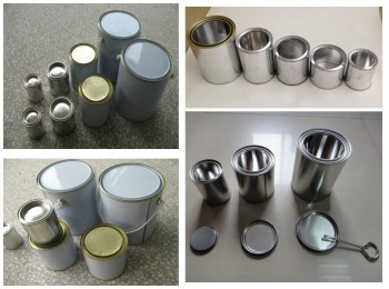 0.5L-5l ronde boîteS de peinture chimique en métal en GroS