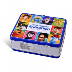 Hand-Painted Lunch Tin Box 3D Embossed