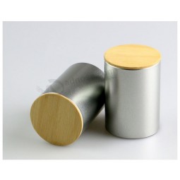 Wholesale Large Tin Box with Bamboo Lid