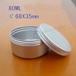 80ml Round Aluminum Tin Can with Screw Lid