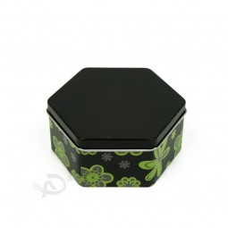 Wholesale Hexagon Sexangle Tin Box Size Is 8.5*7.5*4.5cm