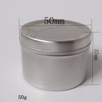 50G pot cosmétique boîtes de conserve en Uneluminium
