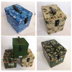 Metal Tin Box with Military Camouflage Printing