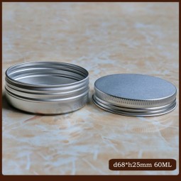 Wholesale 60ml Aluminium Tins for Cosmetics with screw Lid Closure