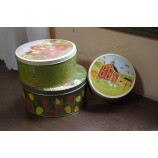 Scandinavian Style Set of Three Candy Storage Gift Tin Boxes Wholesale