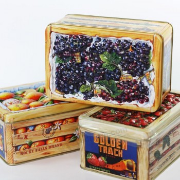 Wholesale 3D Embossed Metal Box for Fudge Soft Sweets Sugars