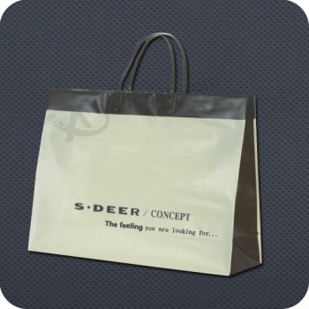 Customized high-end Premium Plastic-Handle Luxury Shopping Bag